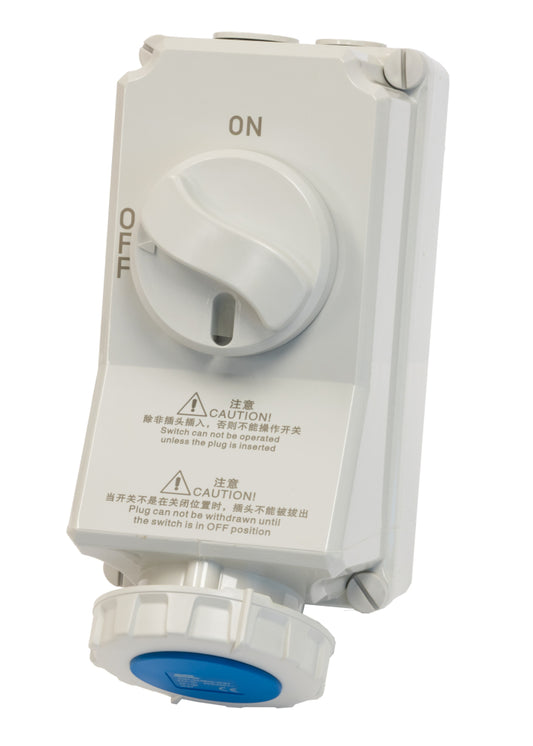 Switchtec IND-323BIS-IP67 32A 3P 240V Interlocked Socket IP67