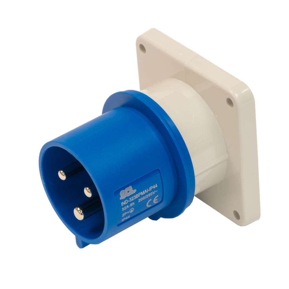 Switchtec IND-323BPMAI-IP44 32A 3P 240V Panel Mount Appliance Inlet IP44