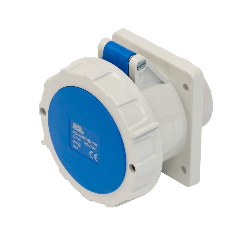 Switchtec IND-323BPMS-IP67 32A 3P 240V Panel Mount Socket IP67
