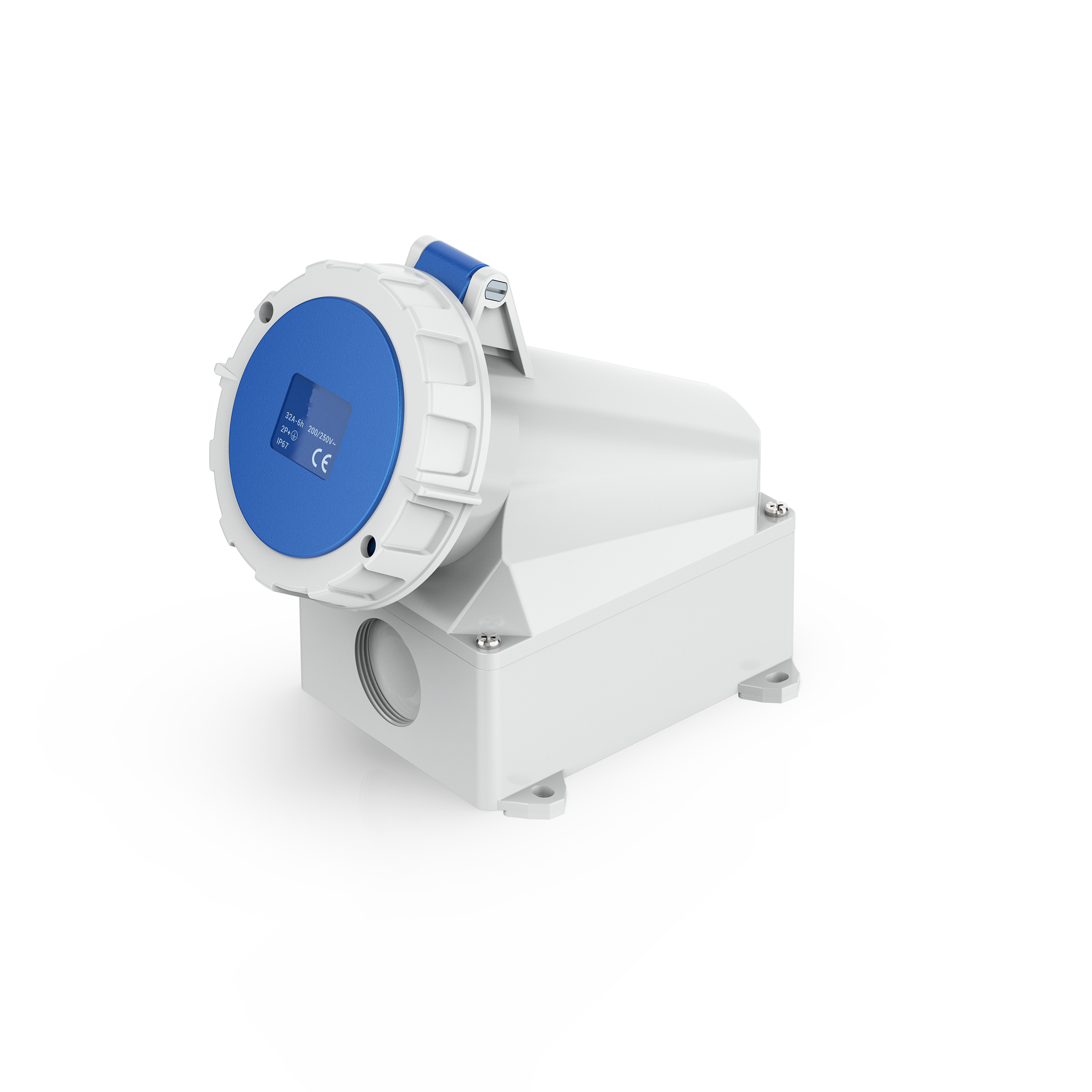 Switchtec IND-1253BWMS-IP67 125A 3P 240V Wall Mount Socket IP67