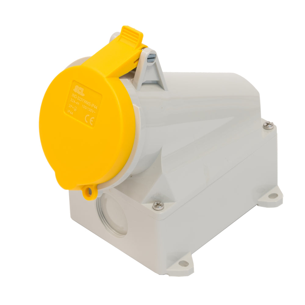 Switchtec IND-323YWMS-IP44 32A 3P 110V Wall Mount Socket IP44