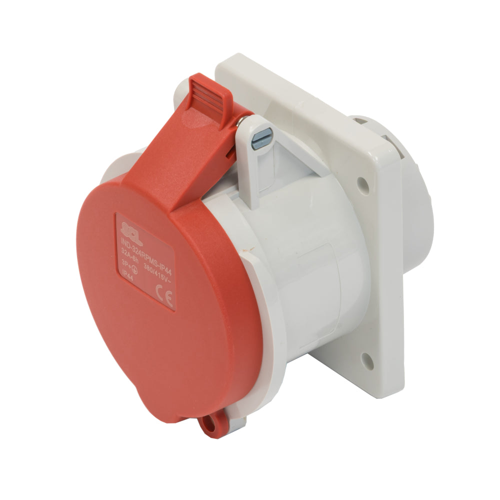 Switchtec IND-324RPMS-IP44 32A 4P 415V Panel Mount Socket IP44