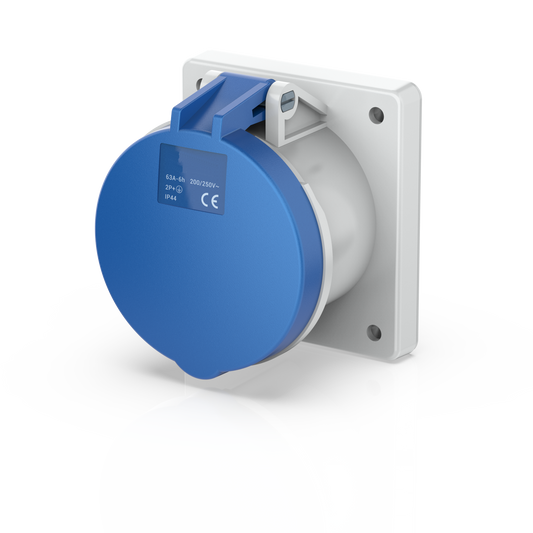 Switchtec IND-633BPMS-IP44 63A 3P 240V Panel Mount Socket IP44