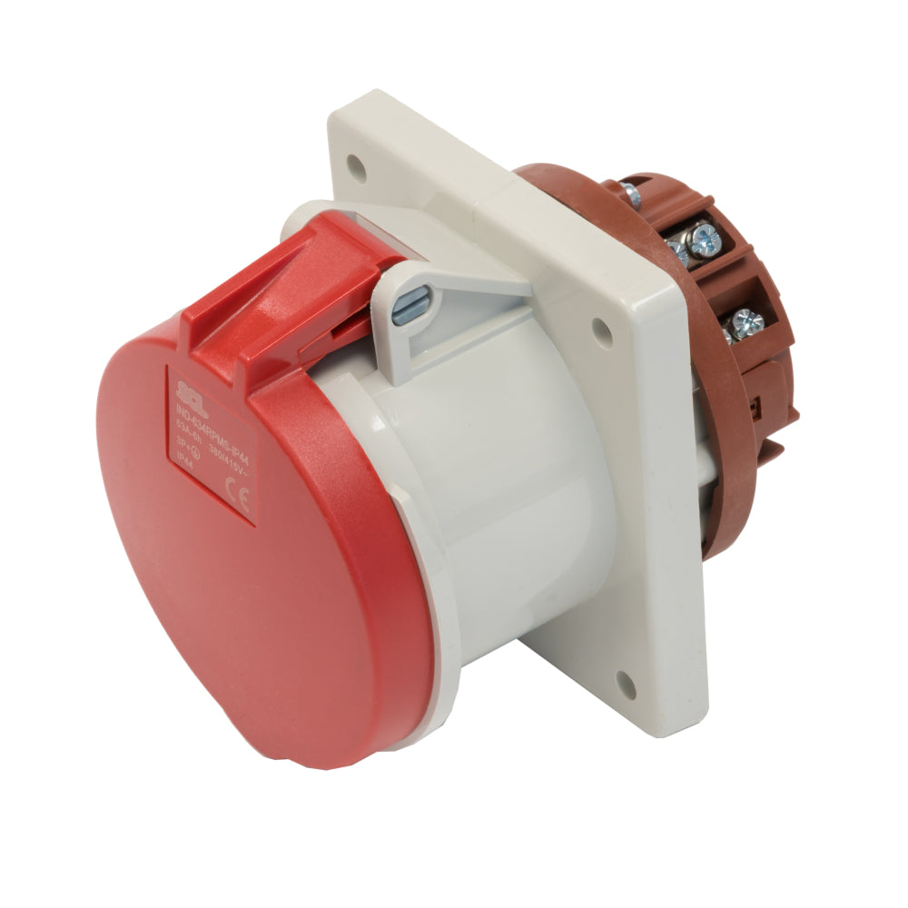 Switchtec IND-634RPMS-IP44 63A 4P 415V Panel Mount Socket IP44