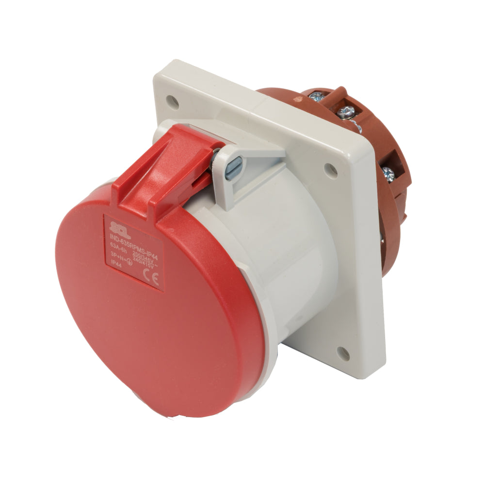 Switchtec IND-635RPMS-IP44 63A 5P 415V Panel Mount Socket IP44