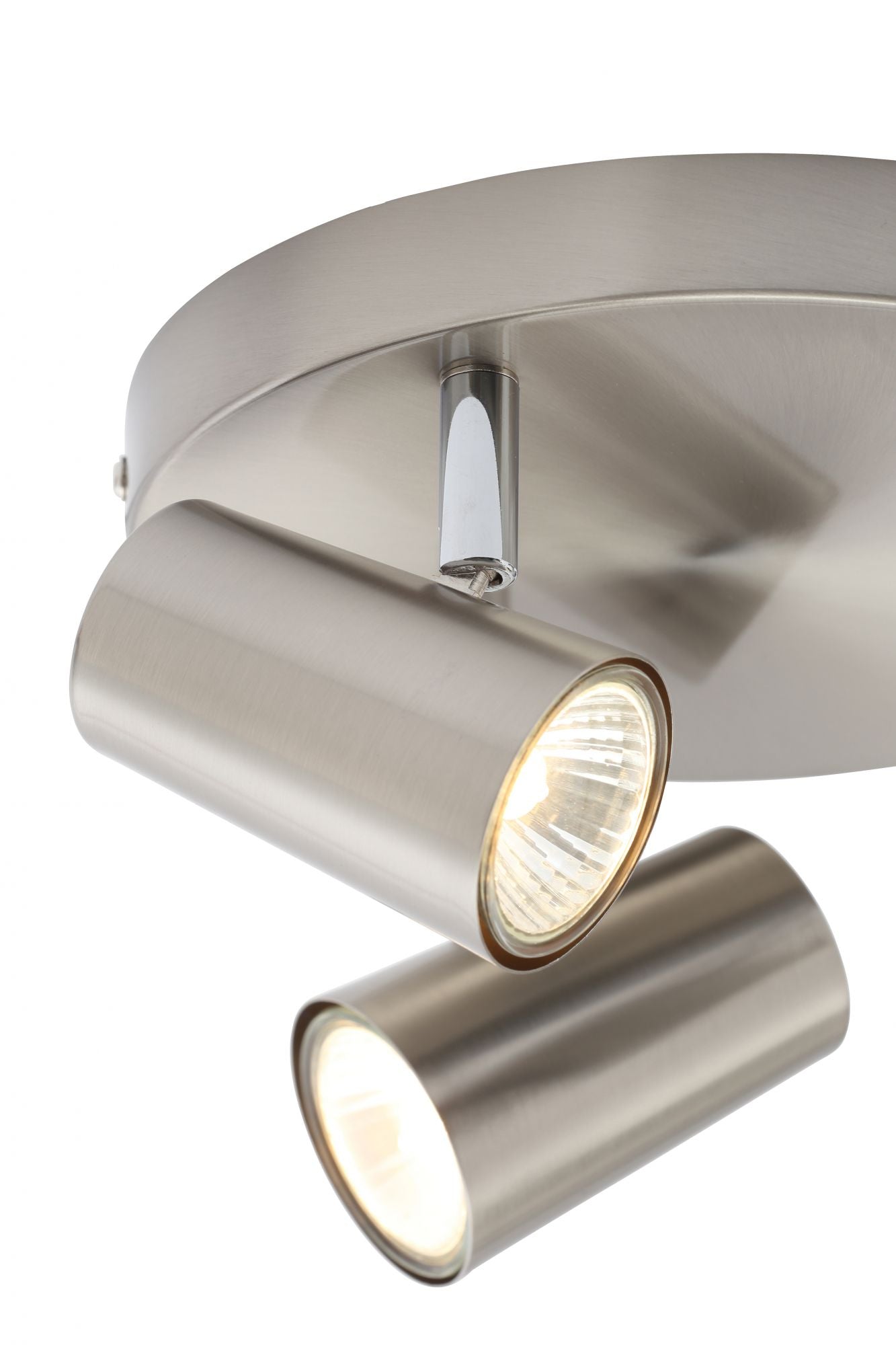 Forum INL-31776-SNIC Harvey 3 x GU10 Contemporary Plate Spotlight IP20 Satin Nickel