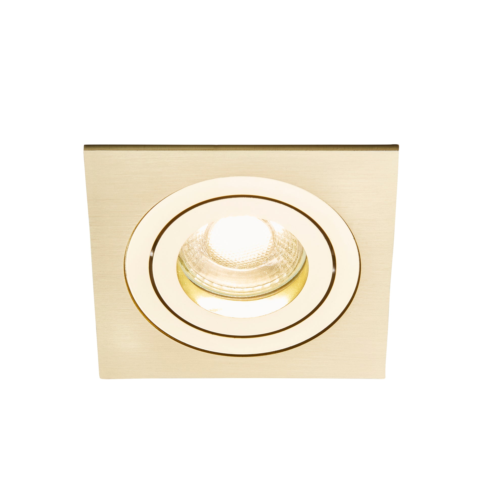 Forum INL-38617-BRS Pasto GU10 Square Brass Adjustable Downlight