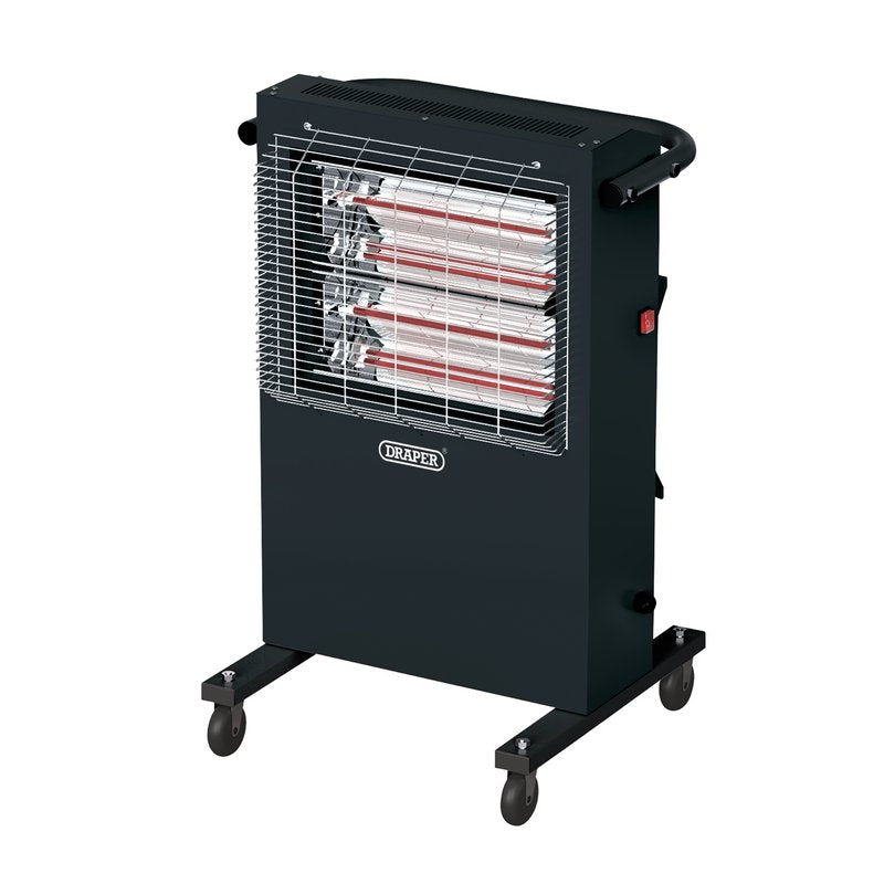 Draper IRH2800 2.4KW Infra-Red Cabinet Heater 230V Black