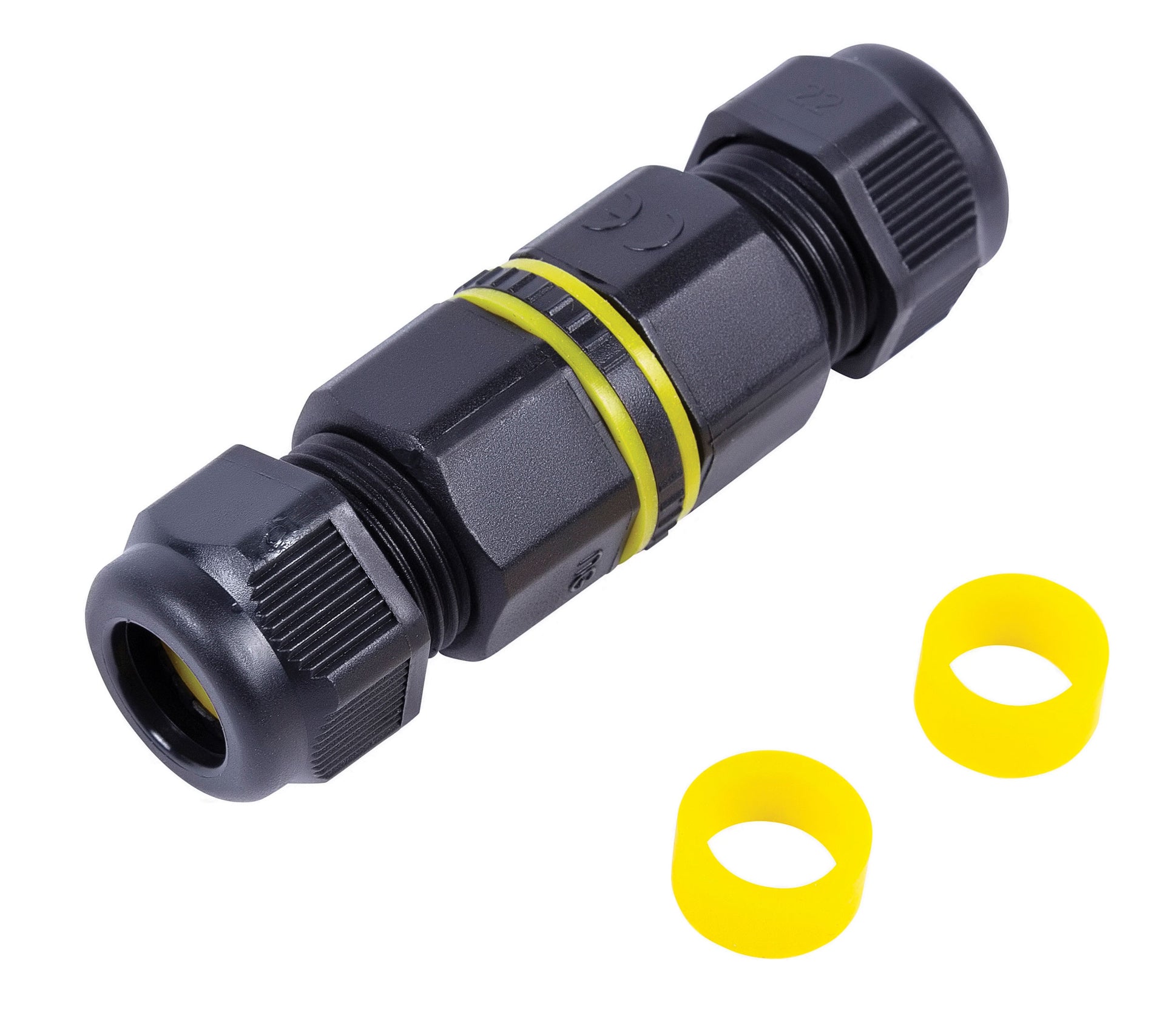 Niglon JOW3 16A 3 Pole Inline Cable Connector Black IP68