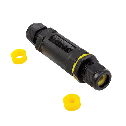 Niglon JOW3HD 24A 3 Pole Heavy Duty Inline Cable Connector Black IP68