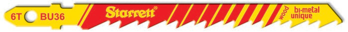 Starrett BU36-20 6TPI Bi-Metal Unique Wood Cutting Jigsaw Blades Pack of 20