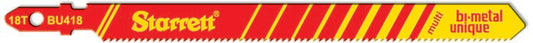 Starrett BU418-100 18TPI Bi-Metal Unique Multi-Purpose Jigsaw Blades Pack of 100
