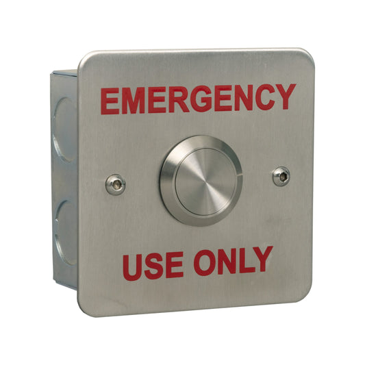 RGL K-EBSS02/REUO Emergency Use Only' Exit Button Stainless Steel