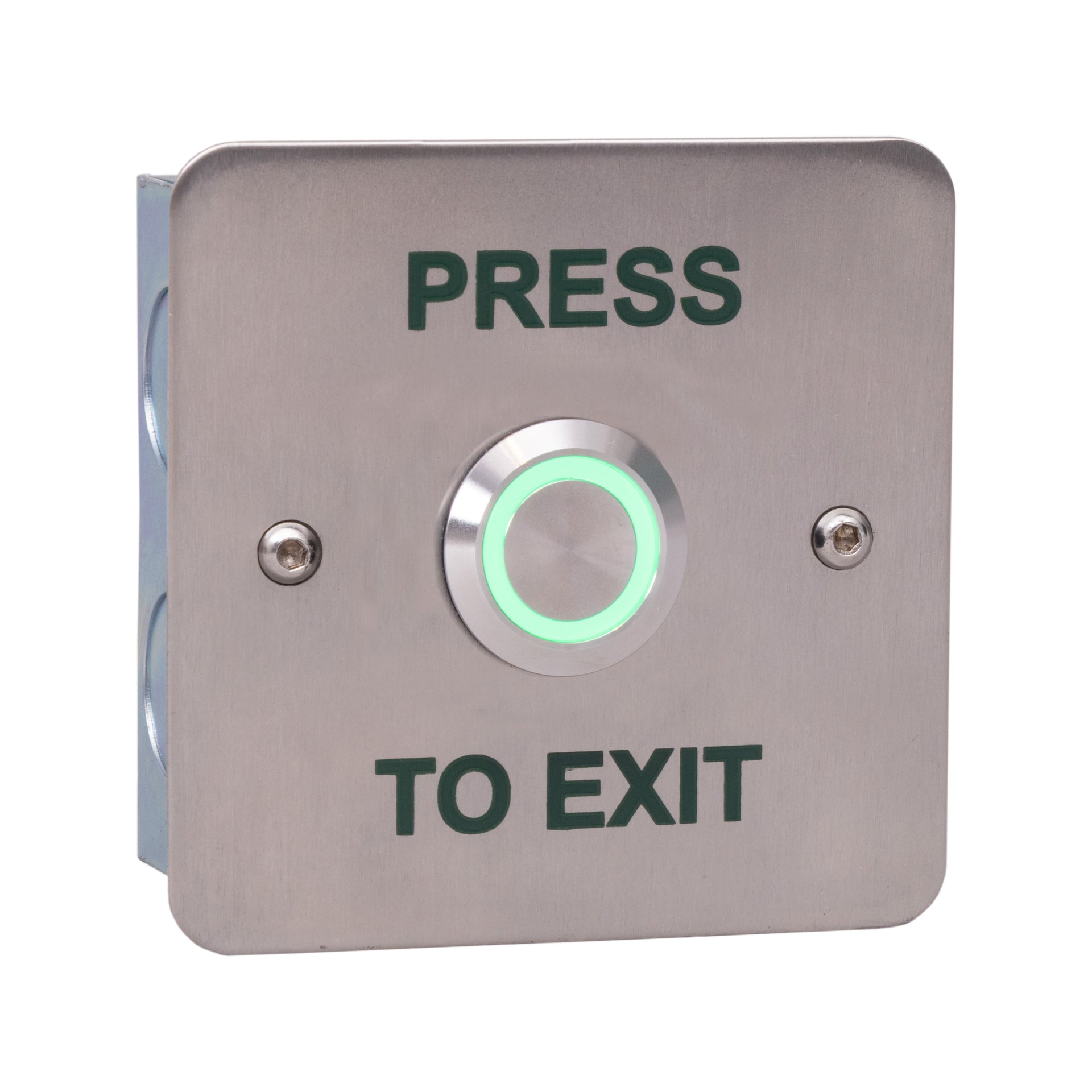 RGL K-ILH-GS/PTE Press To Exit' Illuminated Piezo Button Stainless Steel