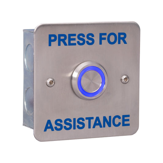 RGL K-PIL-BS/PFA Press For Assistance' Illuminated Piezo Button Stainless Steel