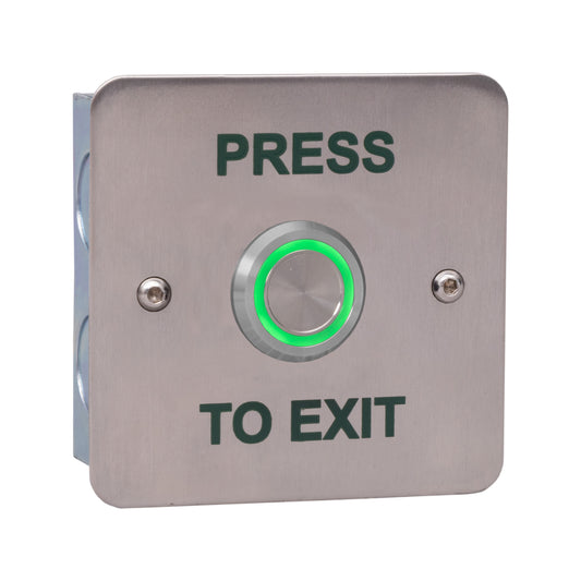 RGL K-PIL-GS/PTE 'Press To Exit' Illuminated Piezo Button Stainless Steel