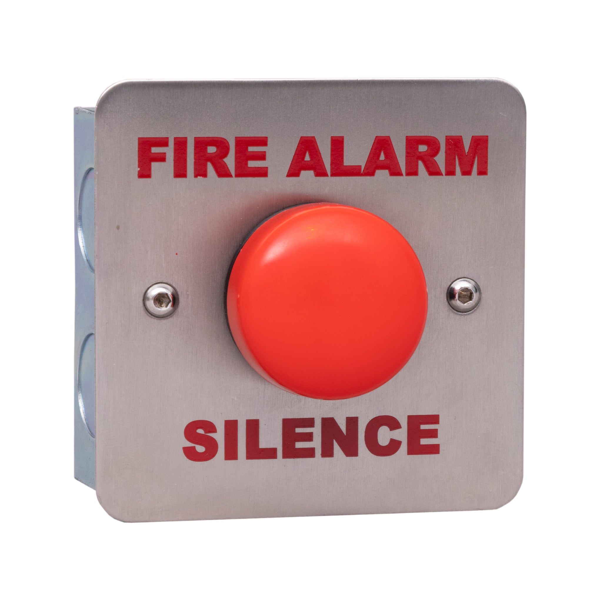 RGL K-RB/FAS Red Dome 'Fire Alarm Silence' Button Stainless Steel