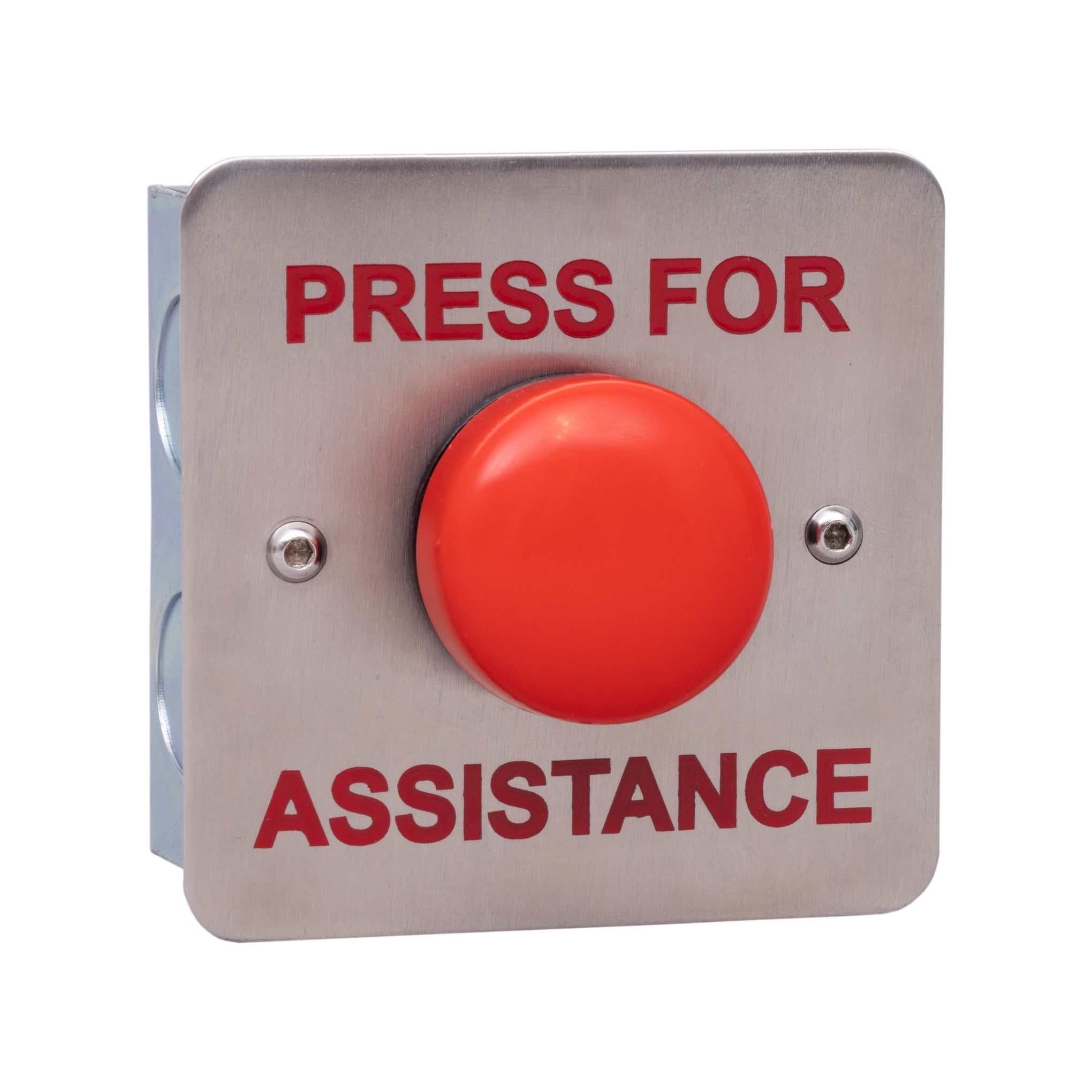 RGL K-RB/PFA Red Dome 'Press For Assistance' Button Stainless Steel