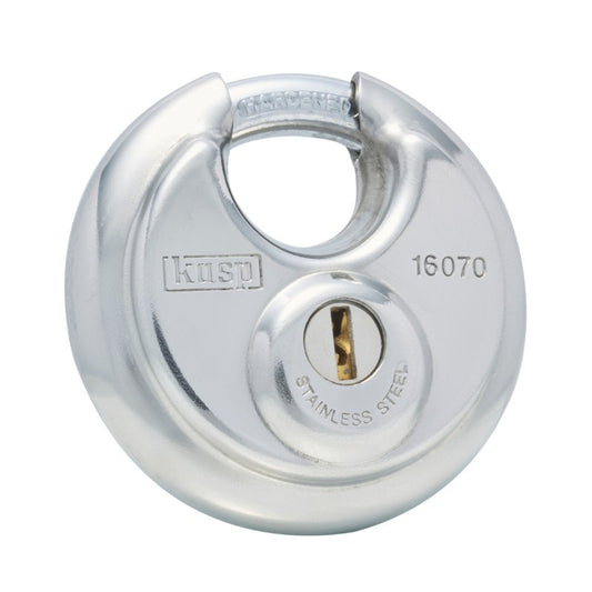 Kasp K16070D2 70mm Stainless Steel Disc Padlock Twin Pack