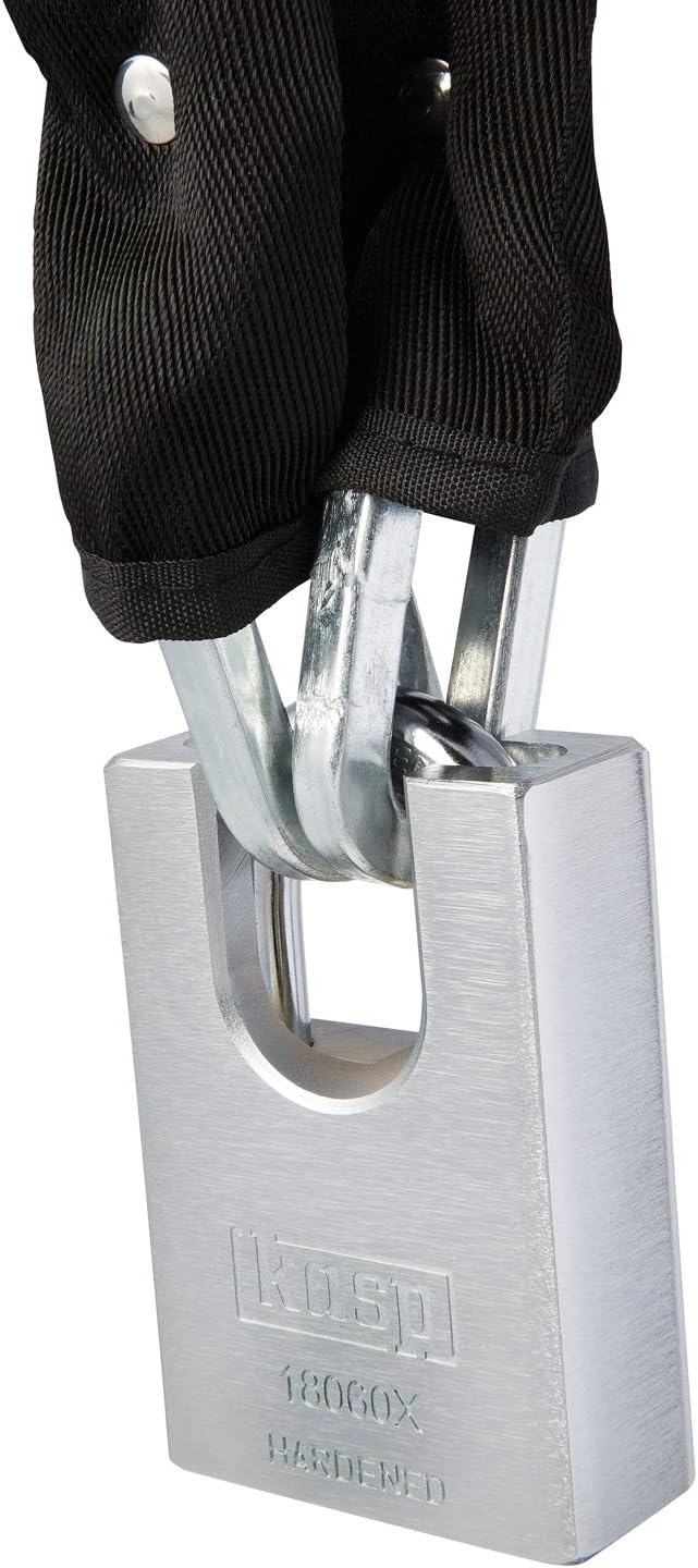 CK Kasp K45010180A 10 x 1.1m 450 Series Security Chain & K18060 Padlock (High Security Level 13)