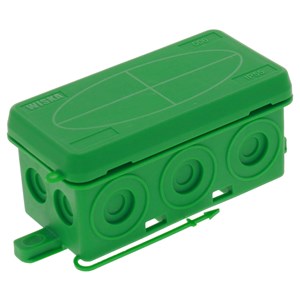 Wiska 10109584 KA 006 86 x 44 x 41mm 12 Entry Polyethylene Installation Box Green IP55