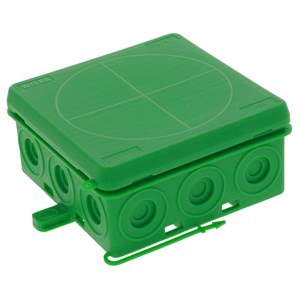 Wiska 10109593 KA 012 86 x 86 x 41mm 16 Entry Polyethylene Installation Box Green IP55
