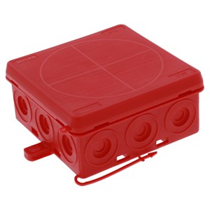 Wiska 10109591 KA 012 86 x 86 x 41mm 16 Entry Polyethylene Installation Box Red IP55