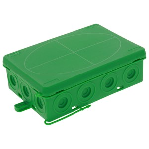Wiska 10109602 KA 016 125 x 96 x 40mm 18 Entry Polyethylene Installation Box Green IP55