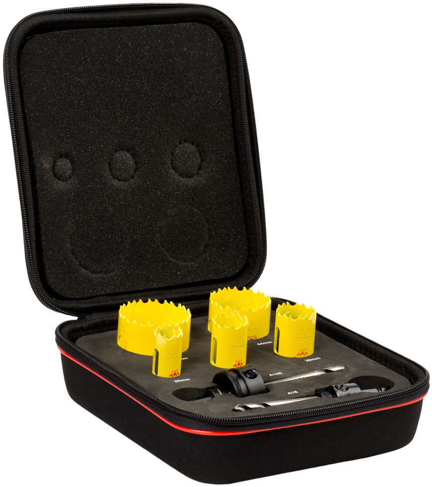 Starrett KDC05021 Electricians Deep Cut Holesaw Kit 5pc