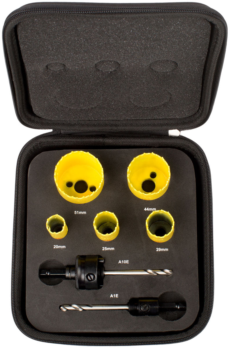 Starrett KDC05021 Electricians Deep Cut Holesaw Kit 5pc