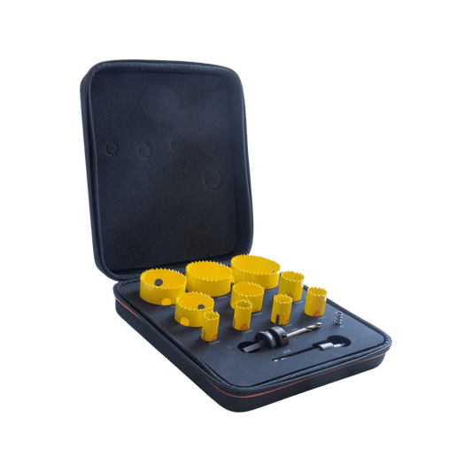 Starrett KDC10021 Electricians Deluxe Deep Cut Holesaw Kit 10pc