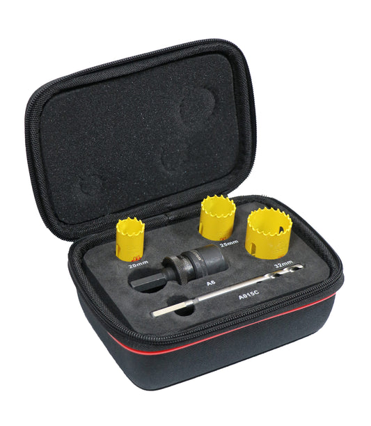 Starrett KFC03051 Electricians Kwik-Change Fast Cut Holesaw Kit 3pc