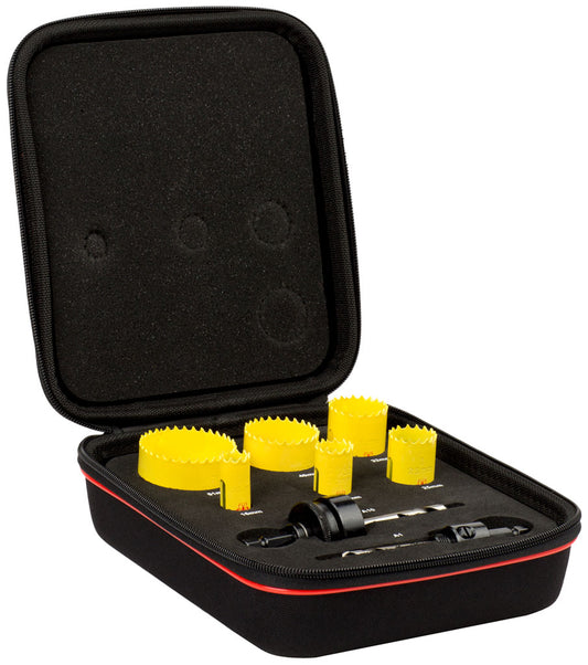 Starrett KFC06021 Electricians Fast Cut Holesaw Kit 6pc