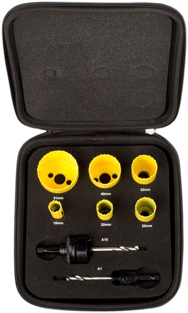 Starrett KFC06021 Electricians Fast Cut Holesaw Kit 6pc