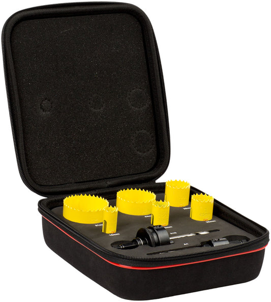 Starrett KFC06022 Electricians Fast Cut Holesaw Kit 6pc