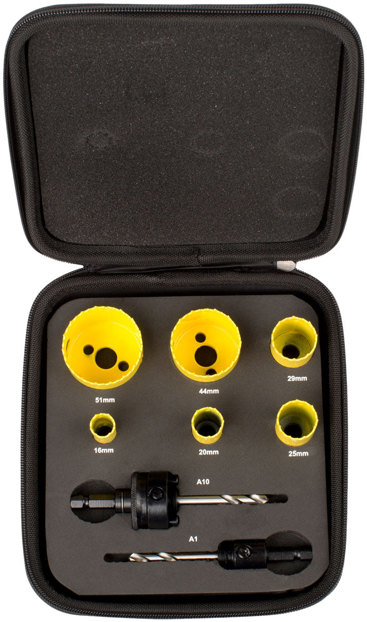 Starrett KFC06022 Electricians Fast Cut Holesaw Kit 6pc