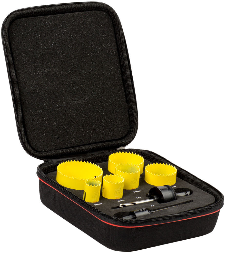Starrett KFC06023 General Purpose Fast Cut Holesaw Kit 6pc