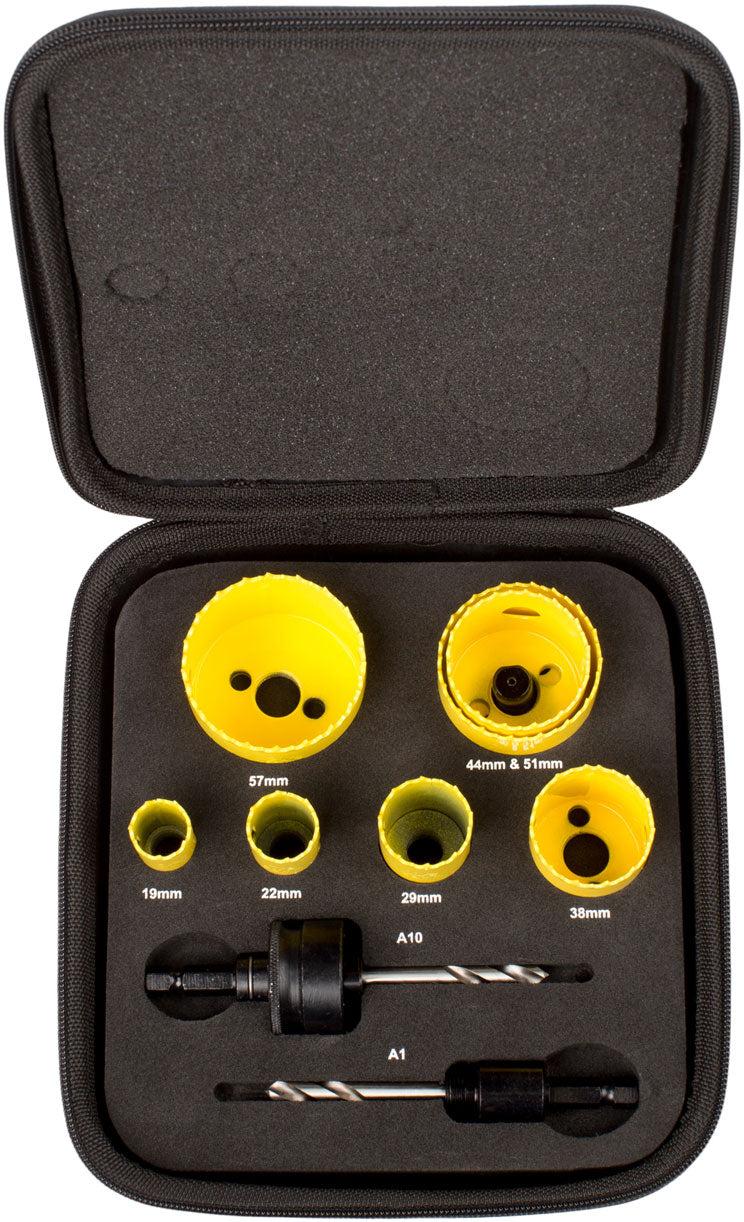 Starrett KFC07021 Plumbers Fast Cut Holesaw Kit 7pc