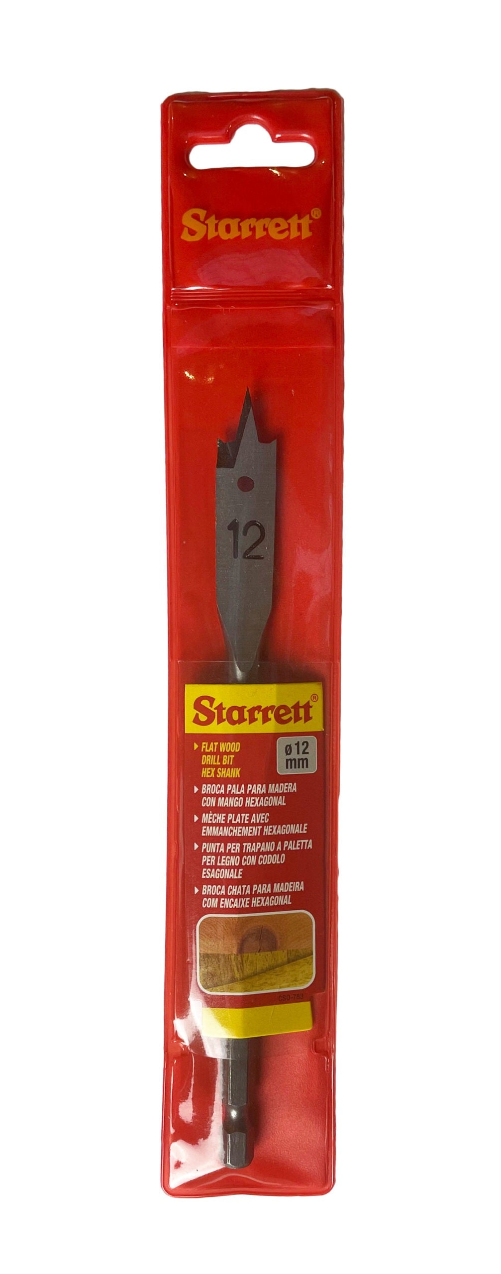 Starrett KFWD12A 12 x 152mm Flat Wood Hex Bit