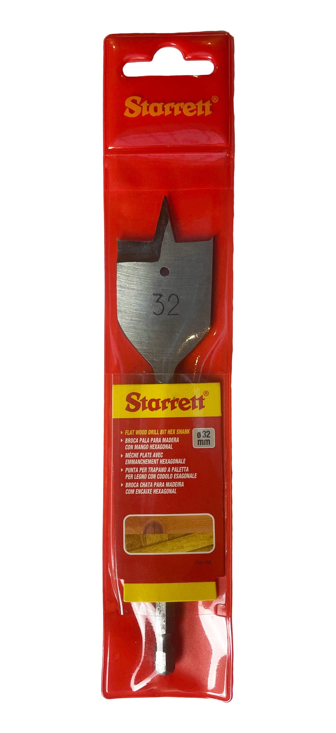Starrett KFWD32A 32 x 125mm Flat Wood Hex Bit