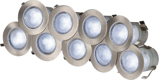 Knightsbridge KIT16W 10 x 0.2W LED Stainless Steel Decklight Kit IP65 White