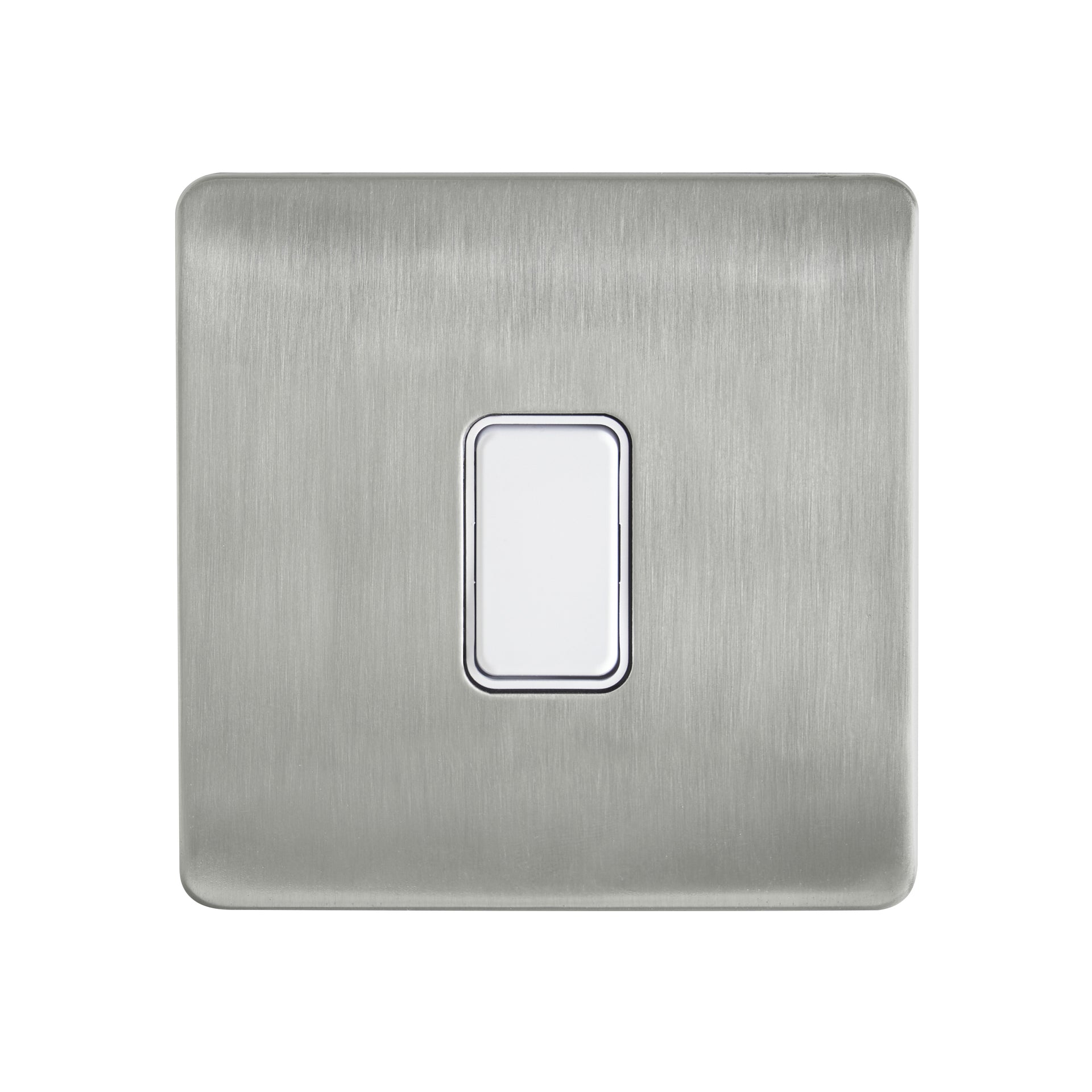 Forum KN-46044 Kinetic 1 Gang Dimmable Push Switch Satin Nickel and White