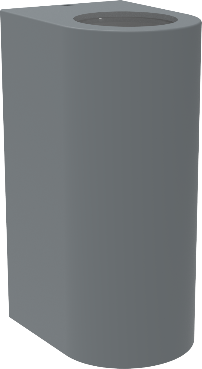 Kosnic KOMC/GU10-GRY Komi Coast 2 x GU10 Round Up / Down Wall Light IP44 Grey