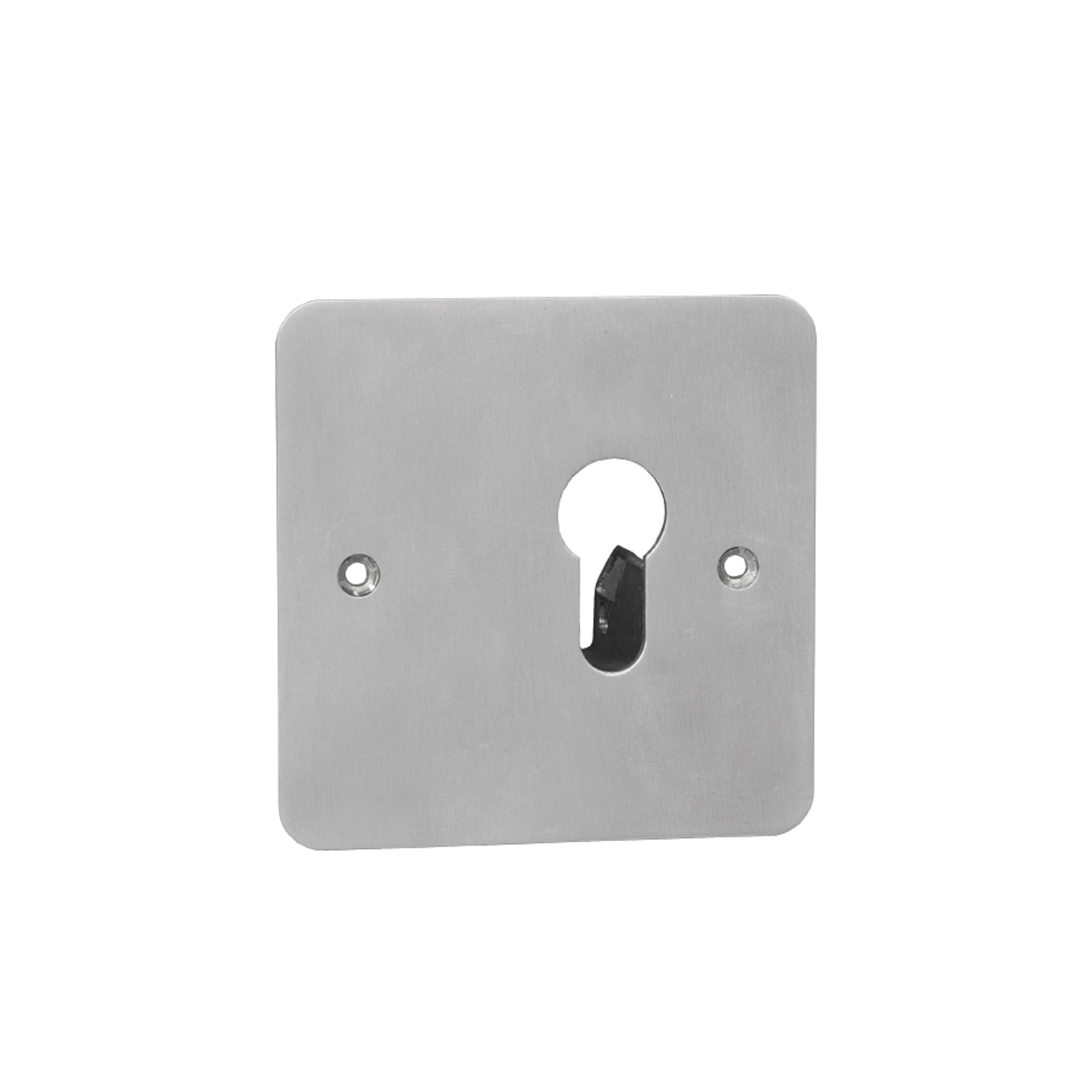 RGL KS-EURO Euro Keyswitch Plate - No Cylinder Stainless Steel