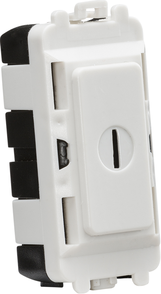 Knightsbridge GDM009U 20A 2 Way Key Switch Module White