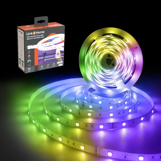 Link 2 Home L2H-STRIPRGBCCT 6W CCT / RGB LED Strip with Bluetooth And Music Sync 5m