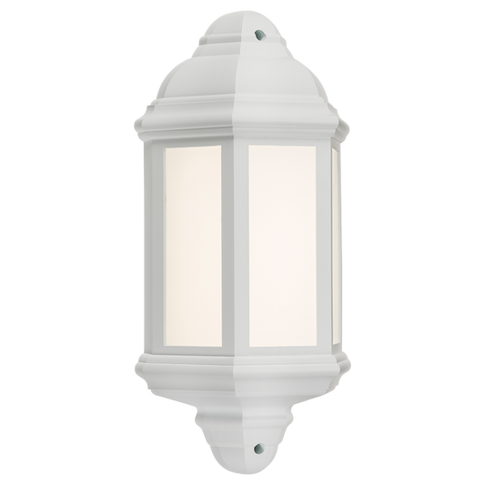 Knightsbridge LANT3W 8W LED White Half Wall Lantern IP54