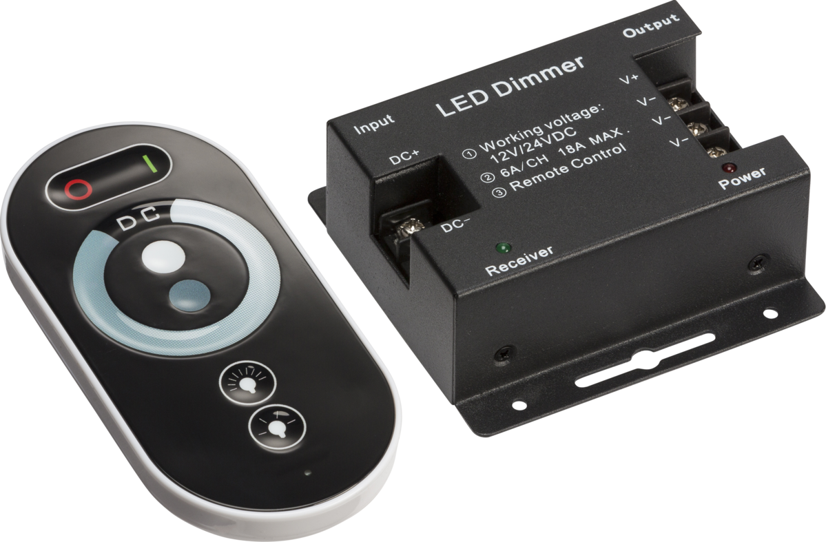 Knightsbridge LEDFRA7 12V / 24V RF Controller and Touch Remote Dimmer (Single Colour)