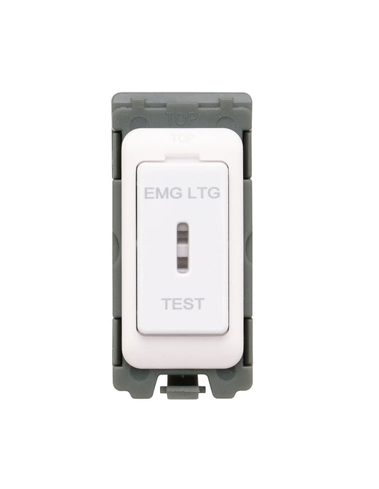 Niglon M2-12EL 20A 2 Way Emergency Lighting Keyswitch Module White Moulded