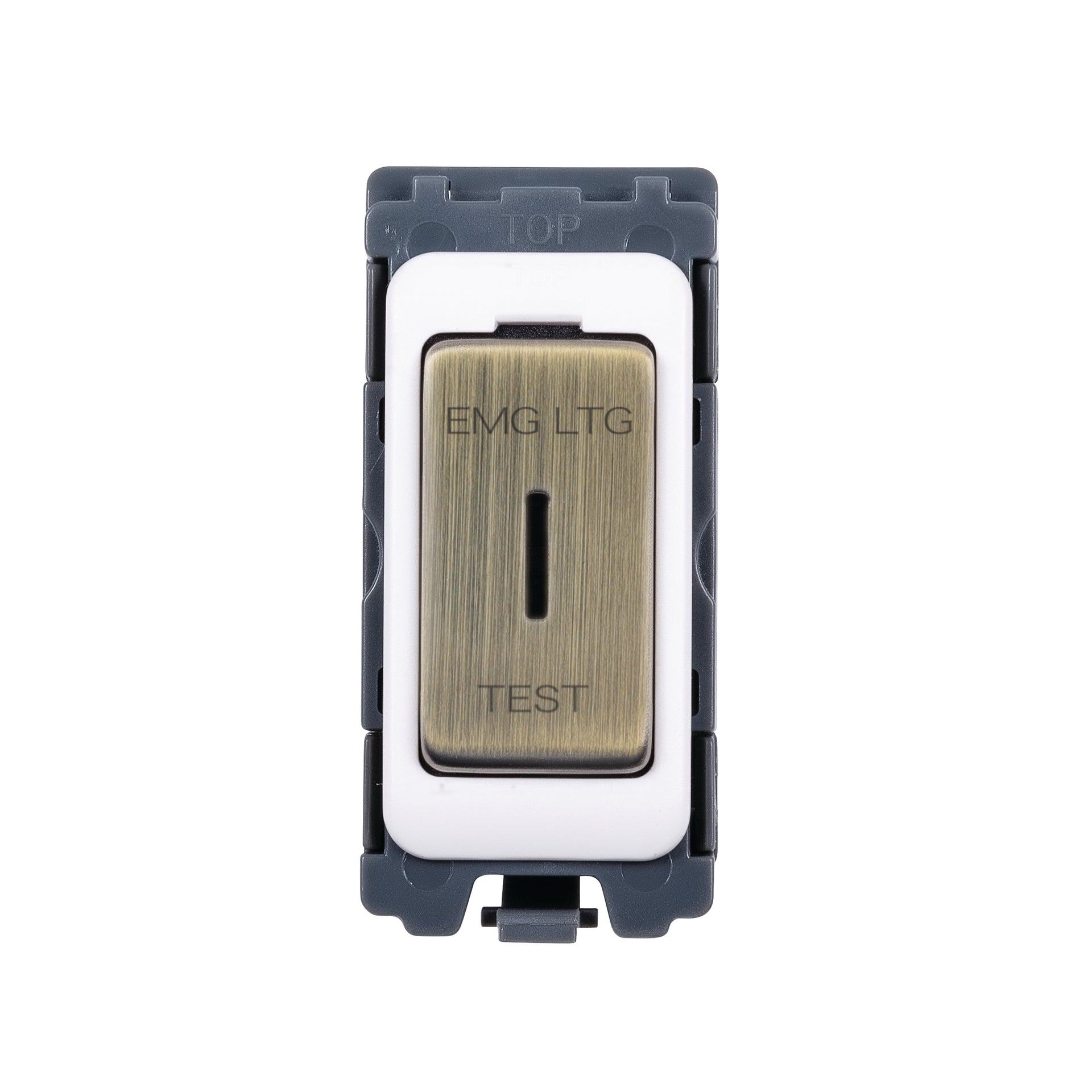 Niglon M2-12EL-AB Matrix20 20A 2 Way Emergency Lighting Keyswitch Module Antique Brass